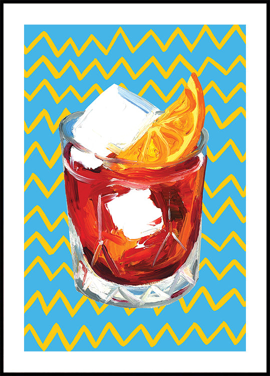 Negroni Blue Poster