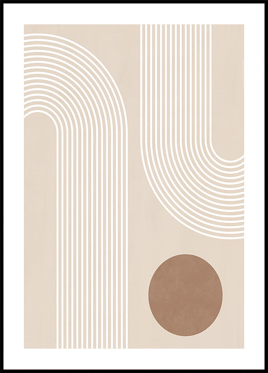Beige Arc Poster  Poster