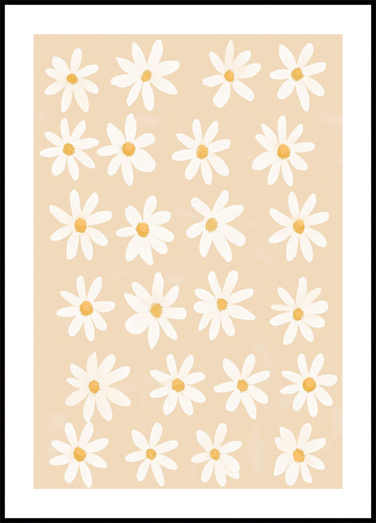 Whimsical Daisy Field Poster