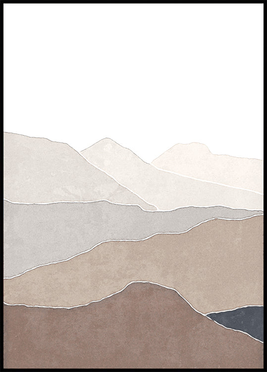 Mountain and lake Poster