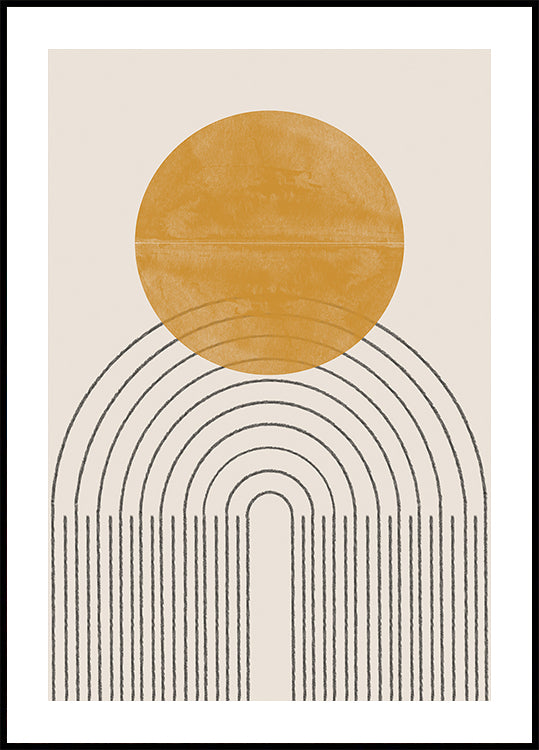 Arc and Sunburst Poster
