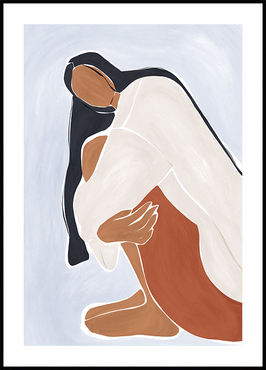 Woman Embracing Herself Print By Ivy Green Illustrations Poster