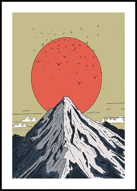Snow Capped Mountain Poster