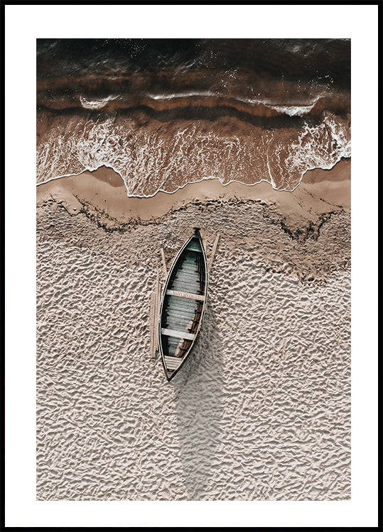 Boat On Beach Poster