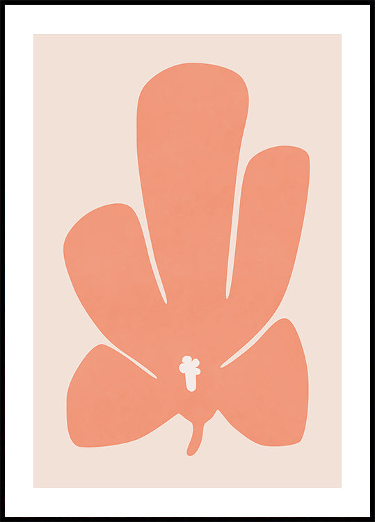 Coral Tulip Flower Poster
