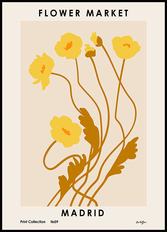 Flower Market. Madrid Poster