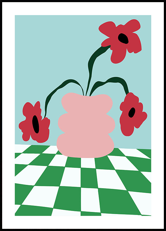 Bold Clay Florals Poster