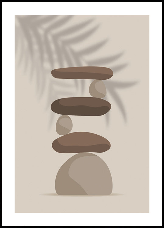 Harmony 2, Zen Balancing Stones and Shadow Poster