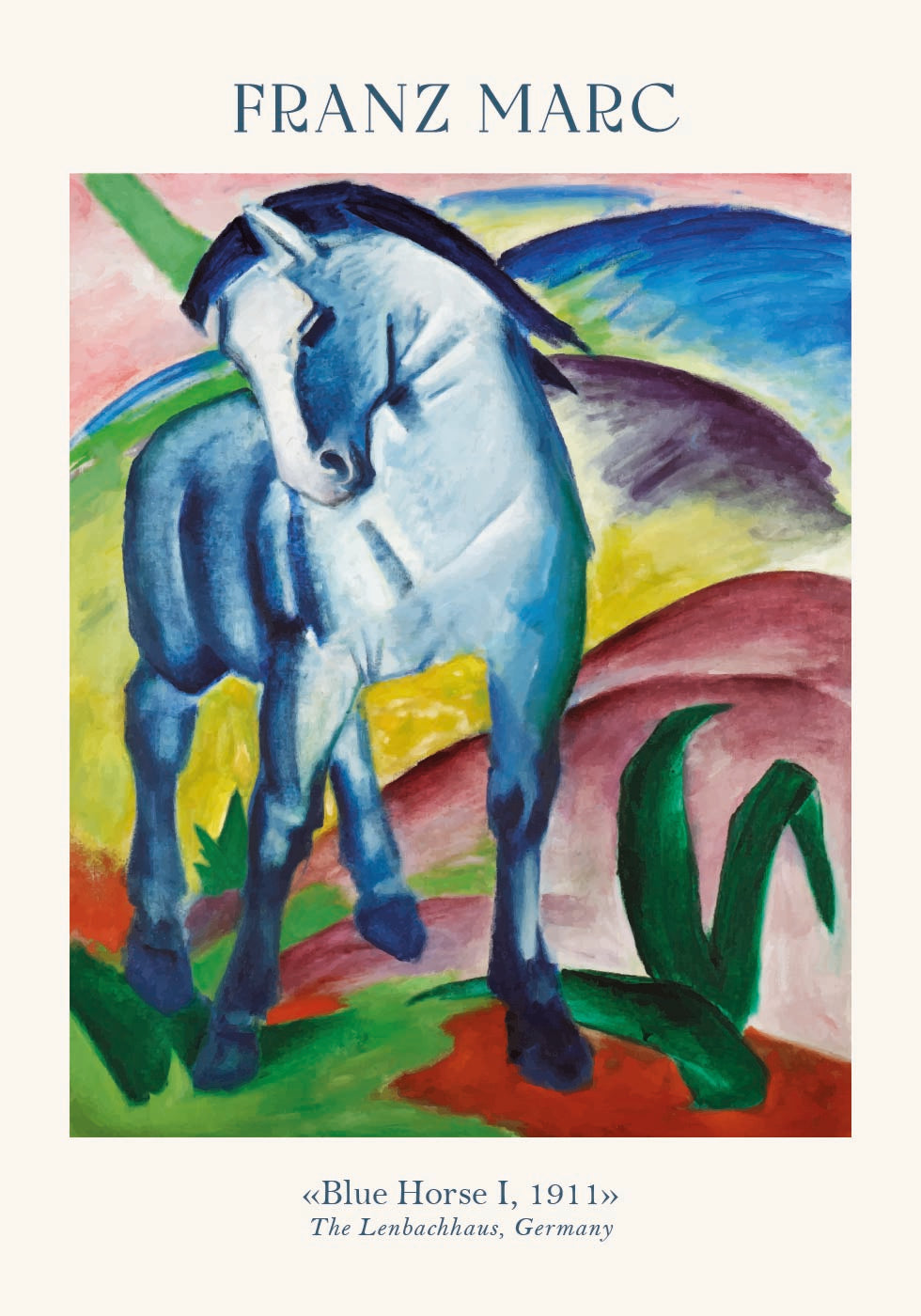 Blue Horse I,Franz Marc Poster