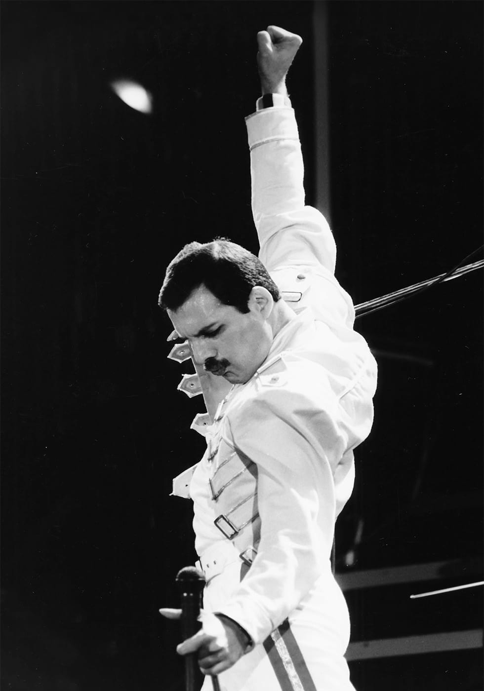 Freddie Mercury Live Hand Up Poster