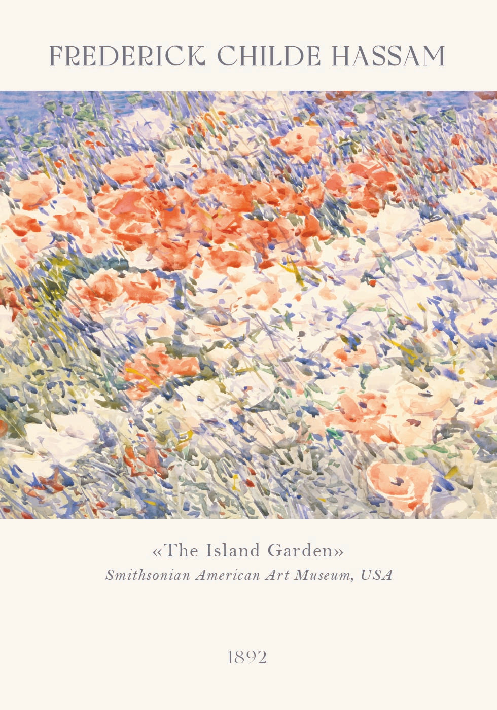 The Island Garden, Childe Hassam Poster