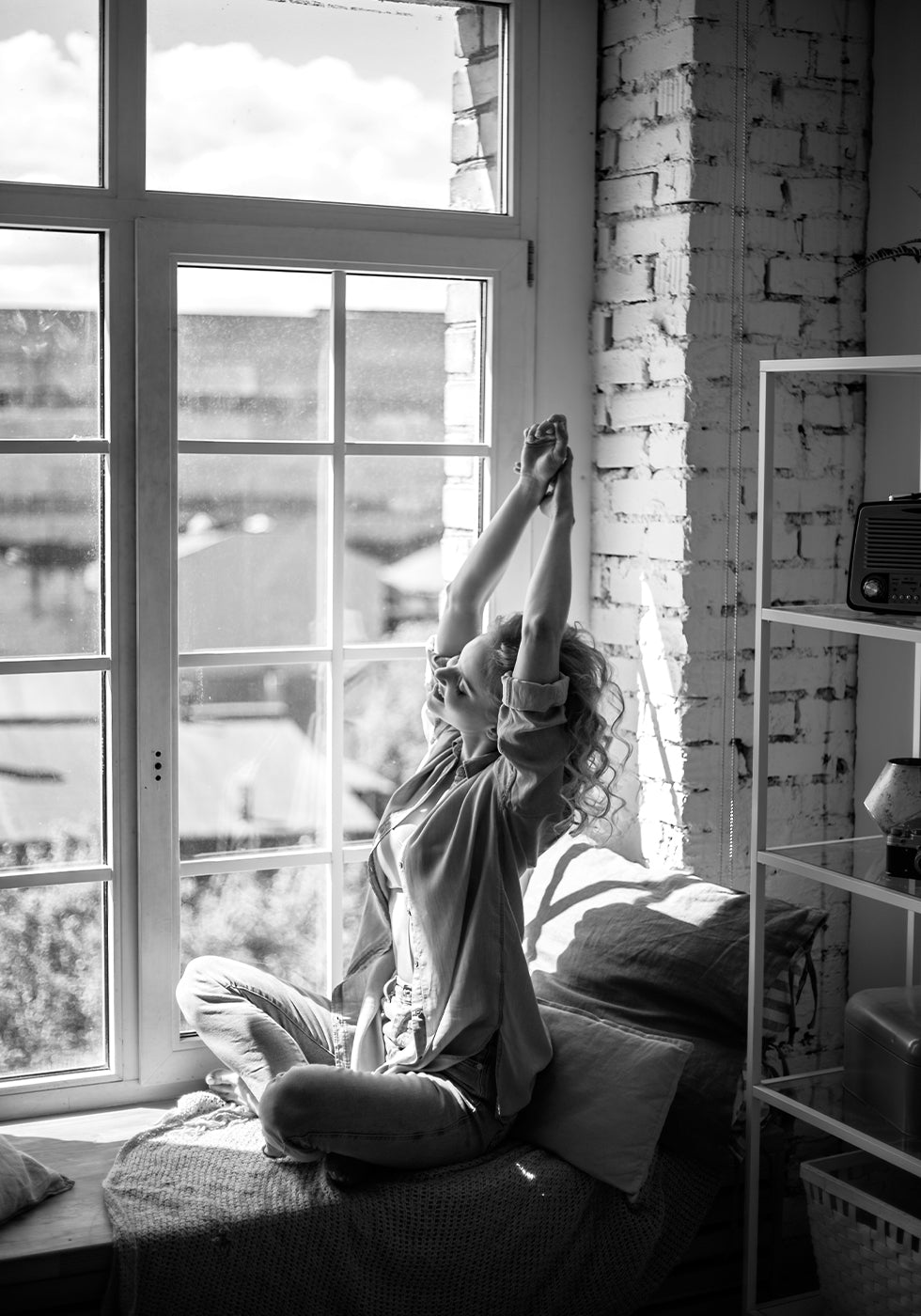 Morning Relaxation by the Window Poster