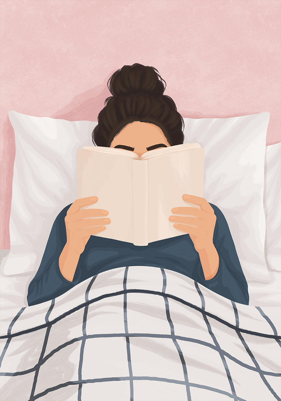 Girl reading a book Poster