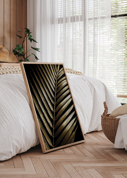 Golden Palm Leaf Poster