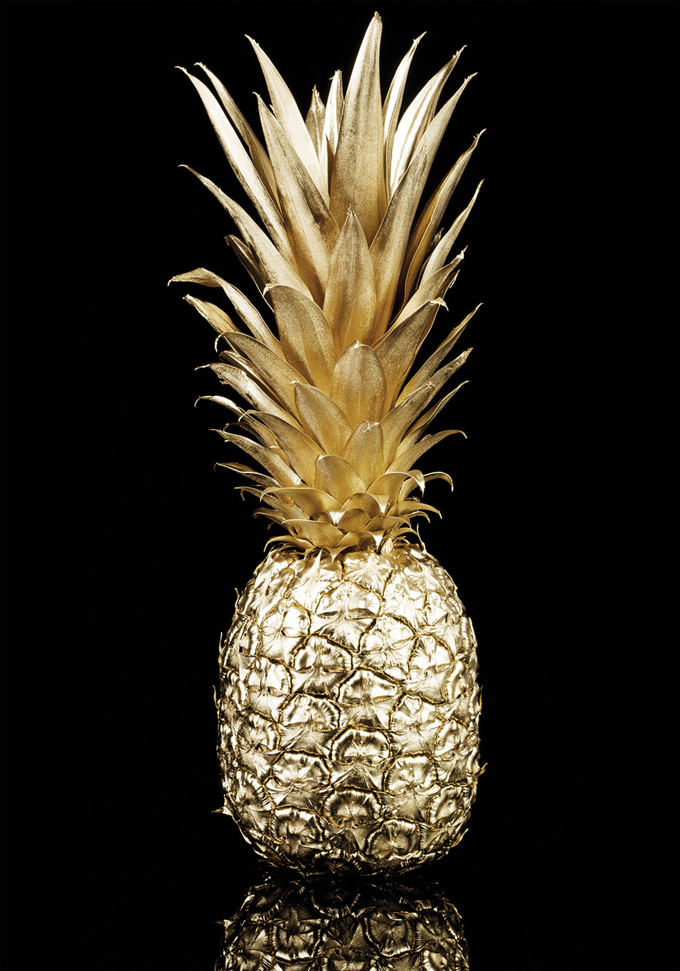 Golden Pineapple Art Poster