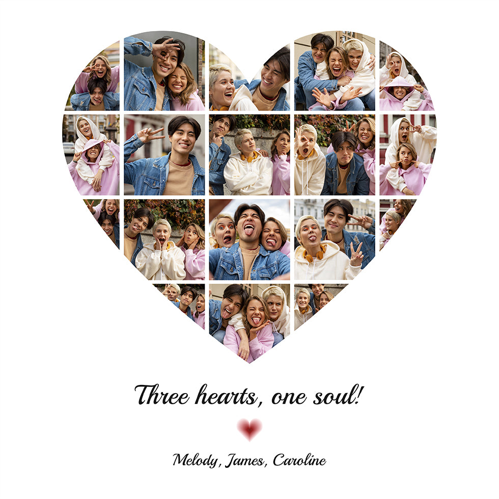 Heart Photo Collage Personal Poster