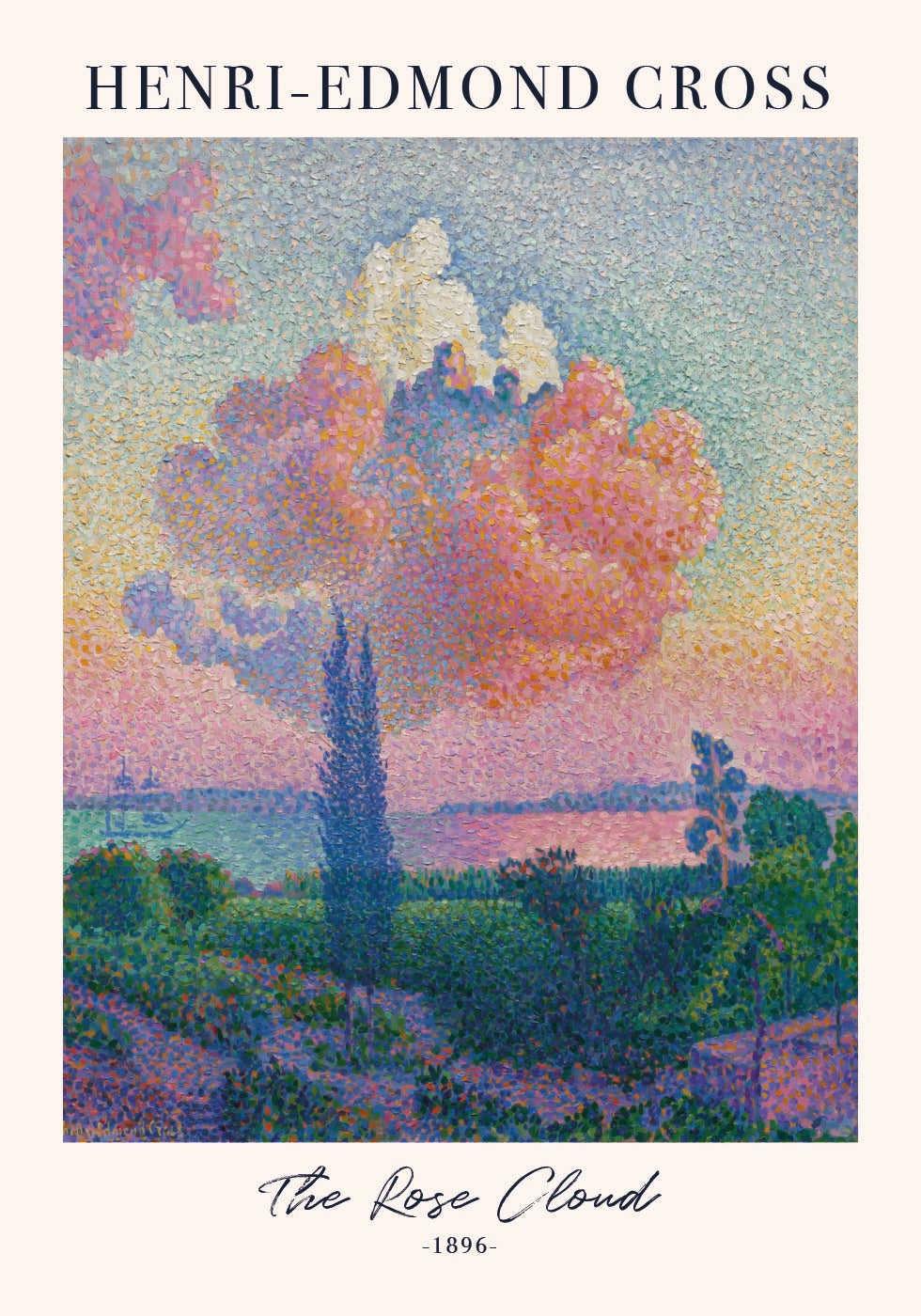 The Rose Cloud by Henri-Edmond Cross Poster