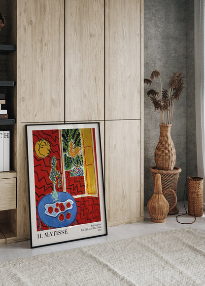 Henri Matisse - Red Interior Still Life on a Blue Table_Тека Poster