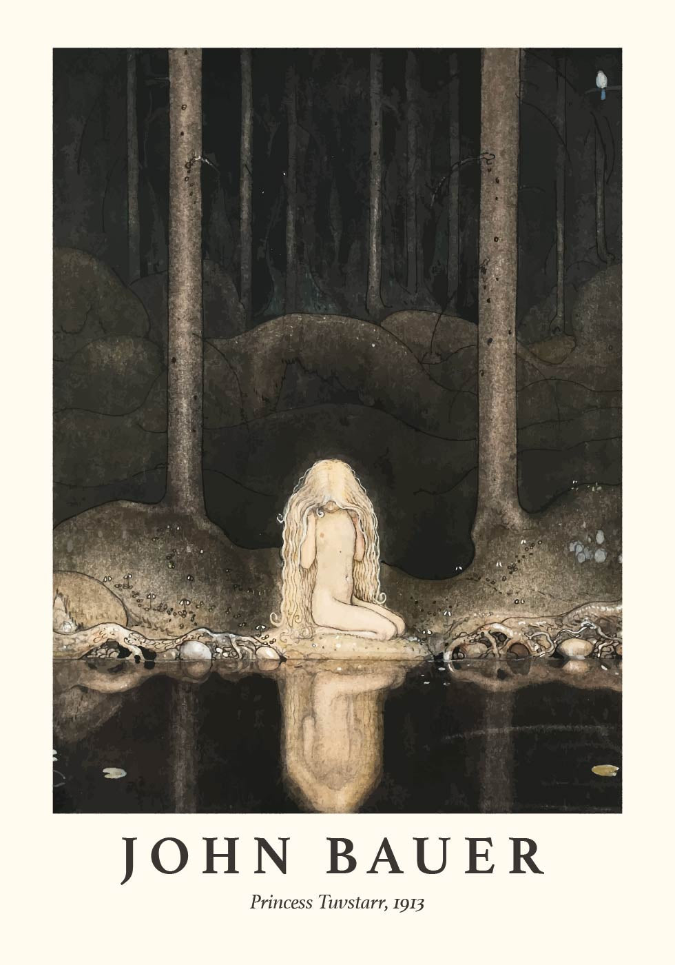Princess Tuvstarr by John Bauer Poster