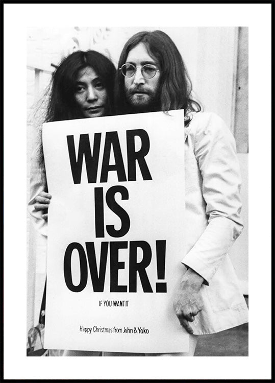 John Lennon & Yoko Ono - War is Over Poster