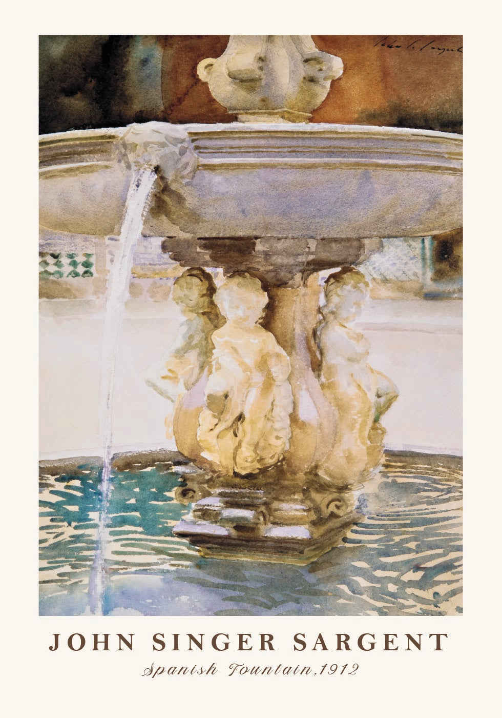 John Singer Sargent, Spanish Fountain Poster