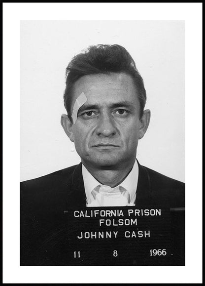 Johnny Cash Mug Shot Poster