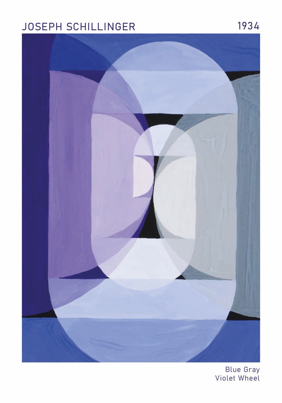 Blue Gray Violet Wheel, Joseph Schillinger Poster