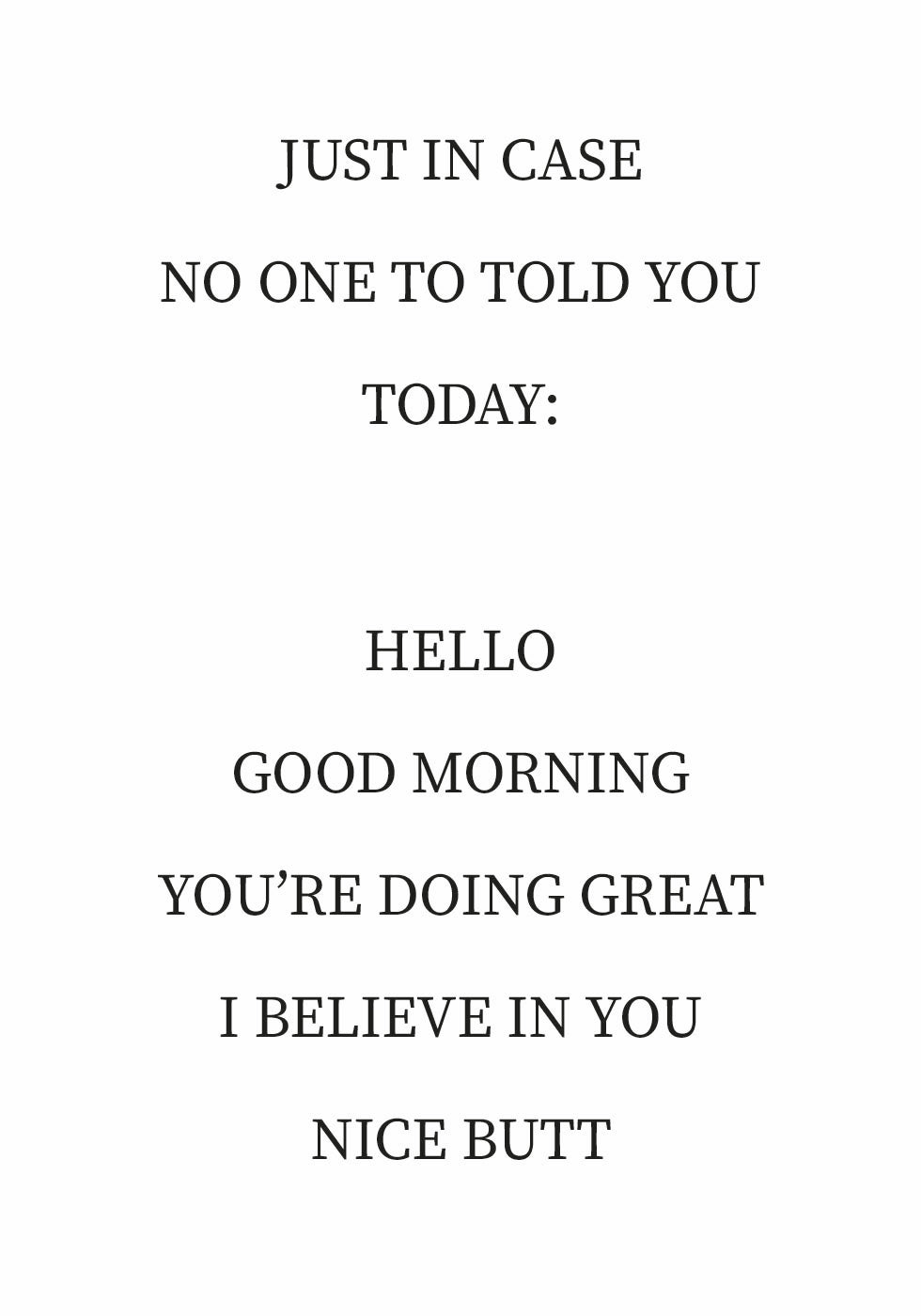 Just In Case motivation Poster