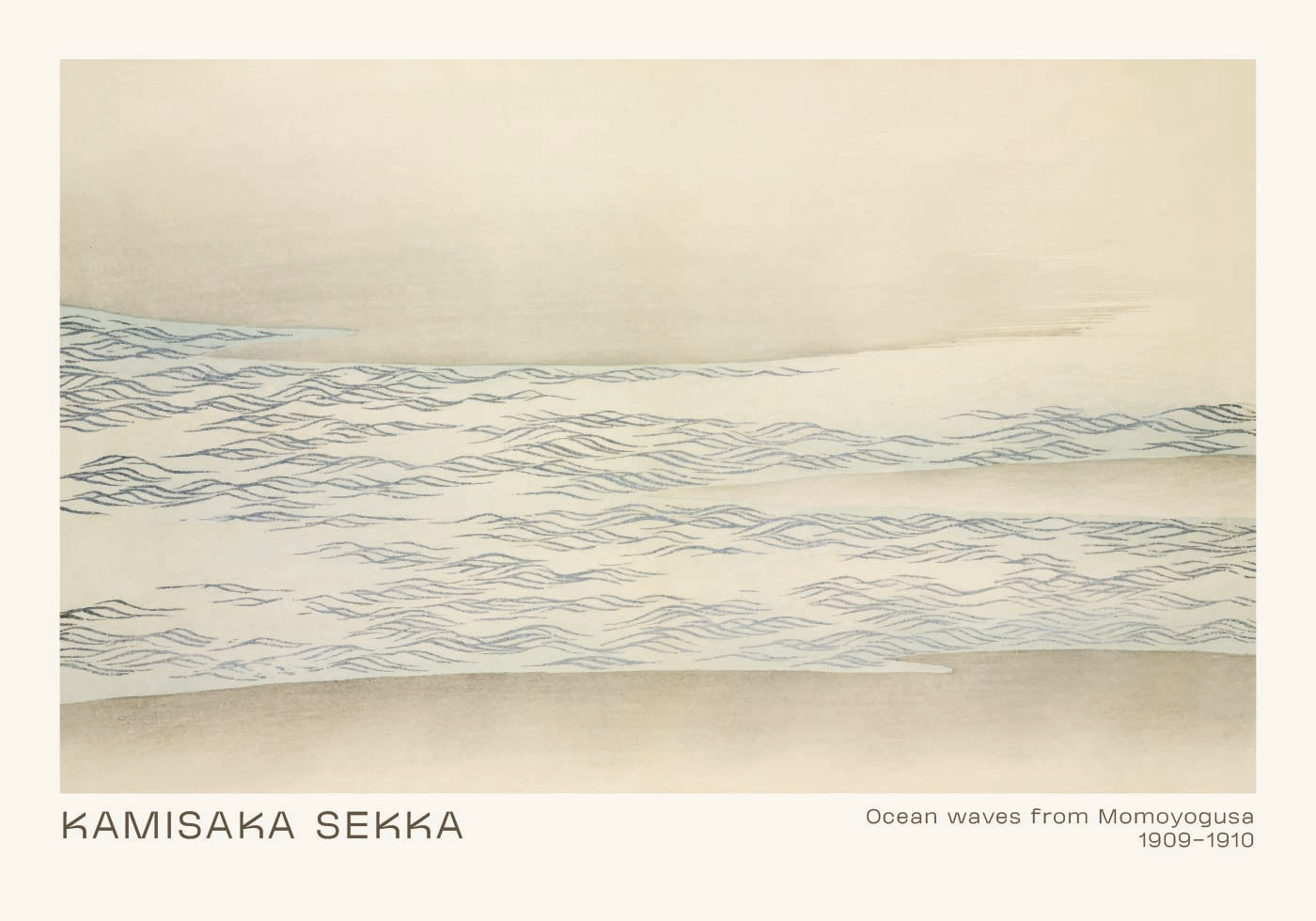 Ocean waves by Kamisaka Sekka Poster
