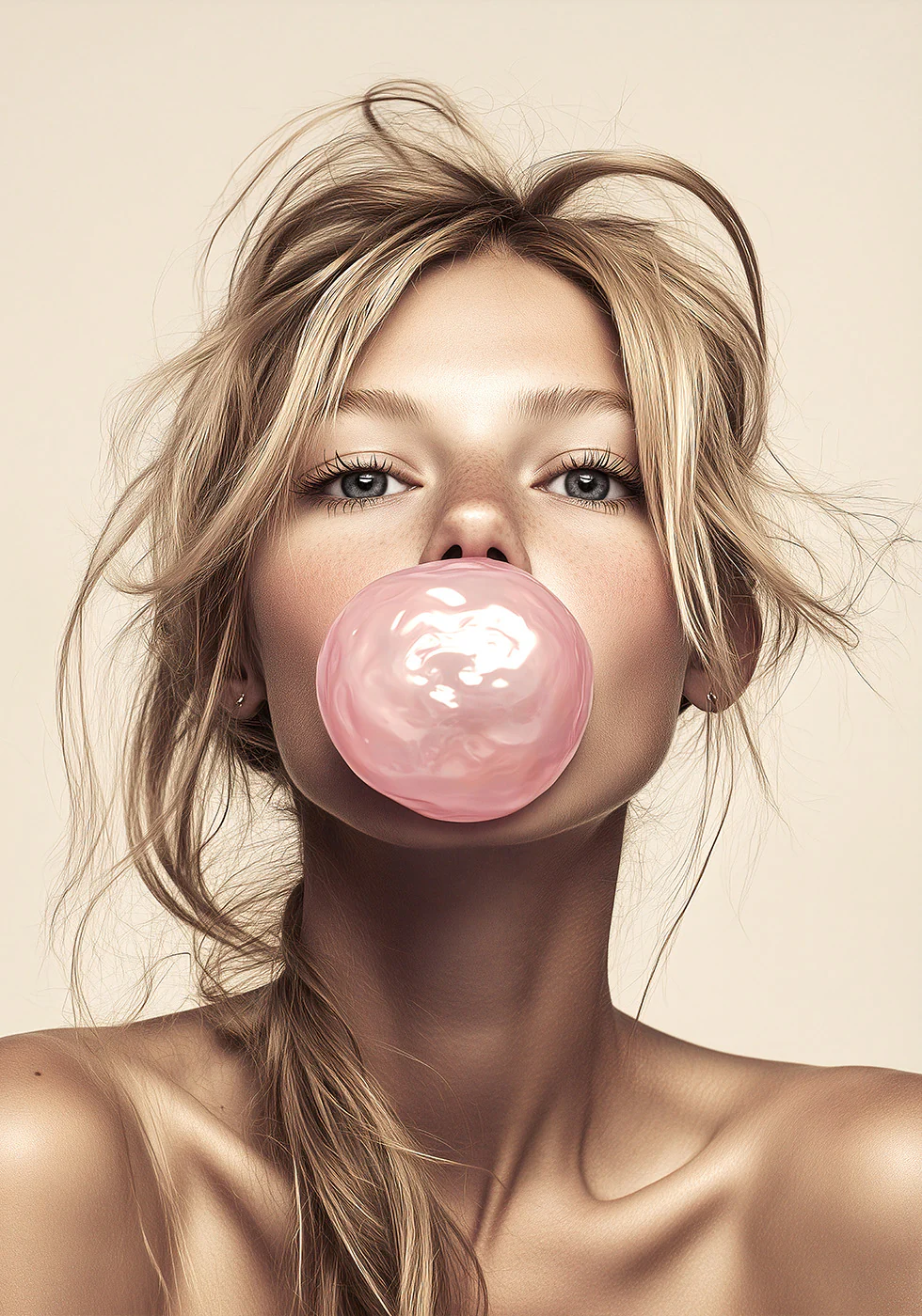 Bubble Gum Pop Portrait Poster