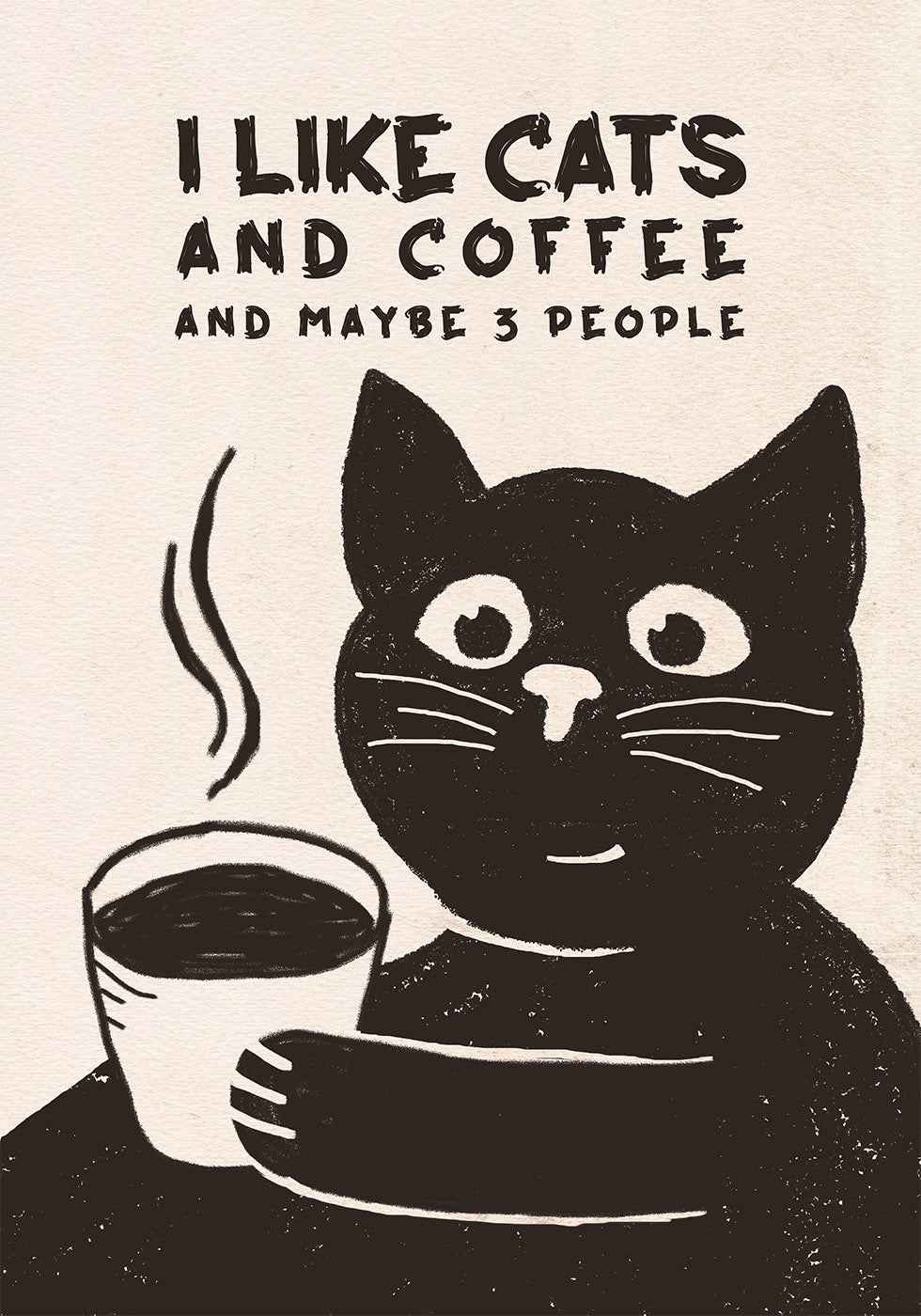 Like Cats and Coffee Poster