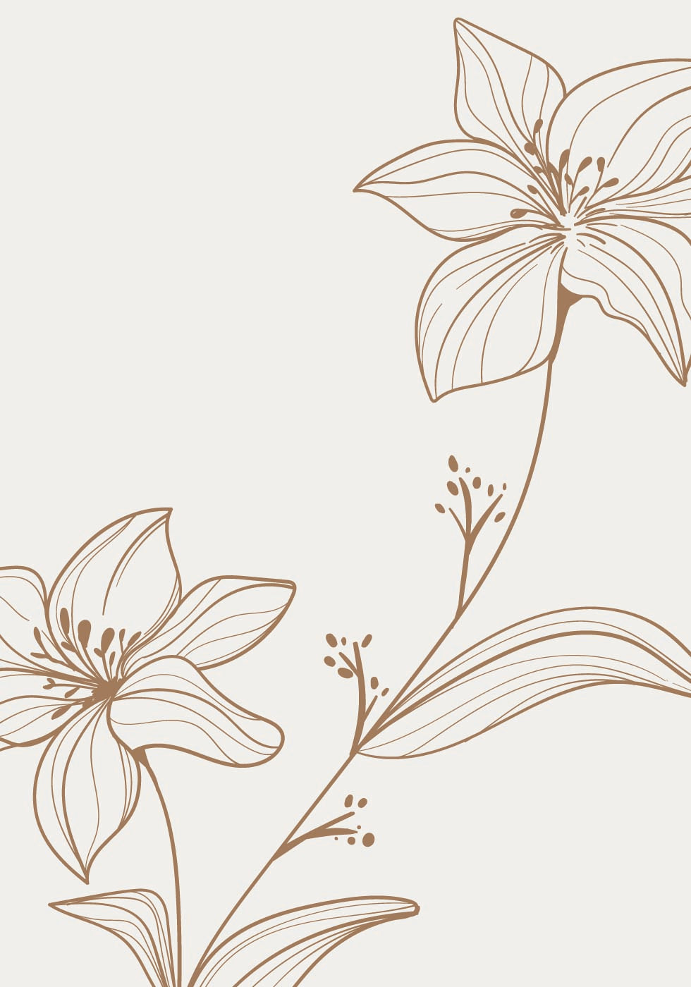 Floral Line Art Poster