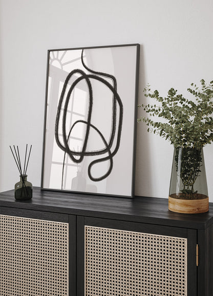 Abstract Line Art Knot Poster