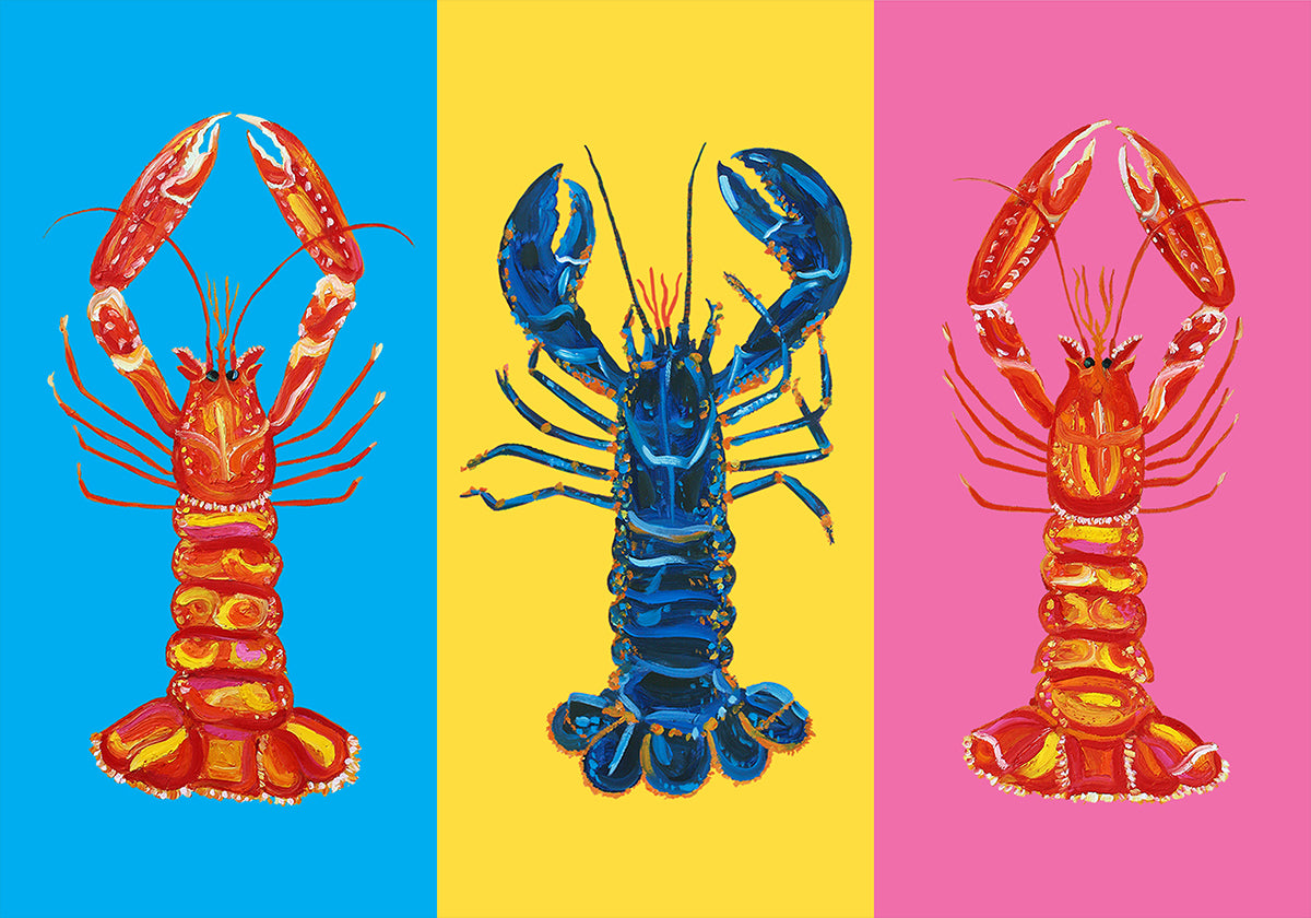 Lobster Langoustines Pop Art Poster