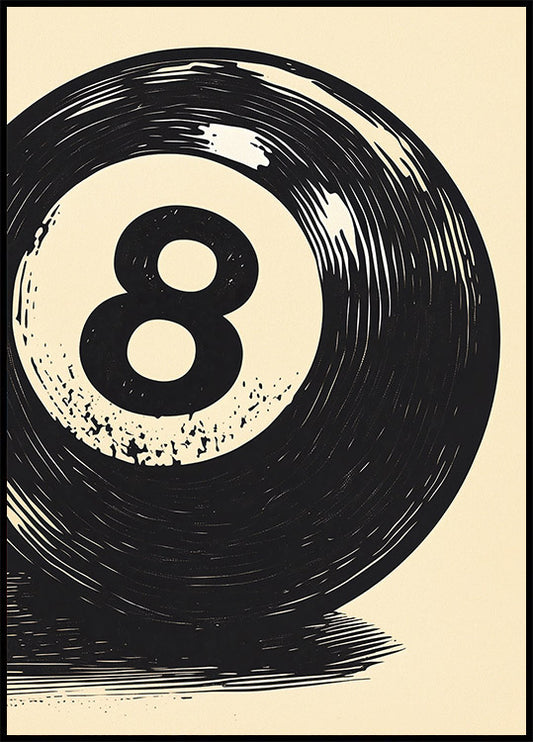 Lucky Number 8 Ball Poster