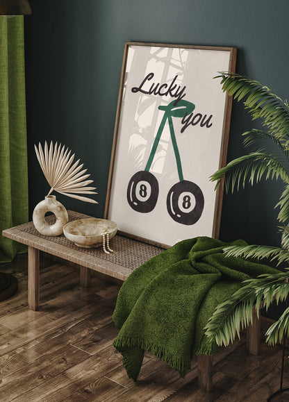 Lucky You Cherry Poster