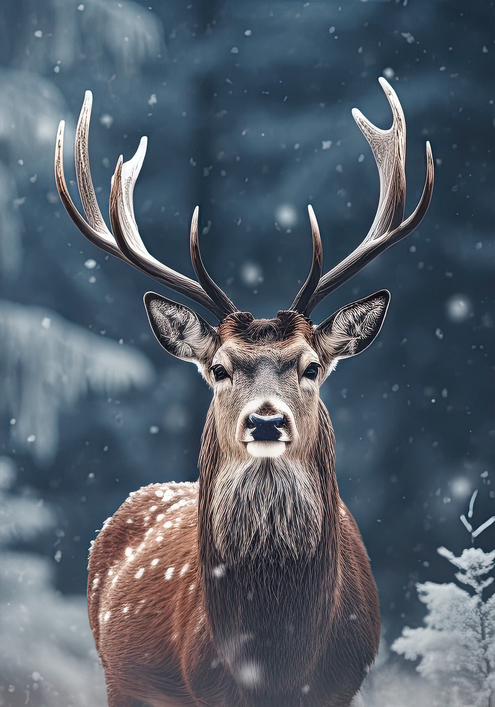 Majestic Winter Deer Posster