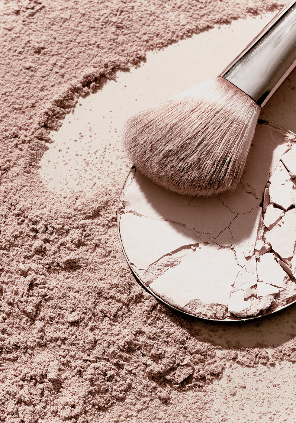 Crushed Compact Powder, Soft Brush Flatlay Poster