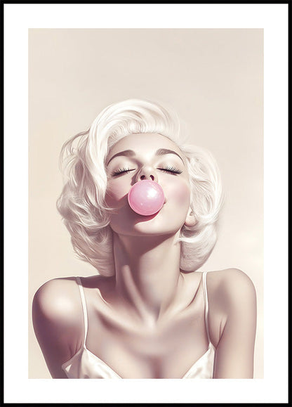 Classic Glamour Bubble Gum Poster