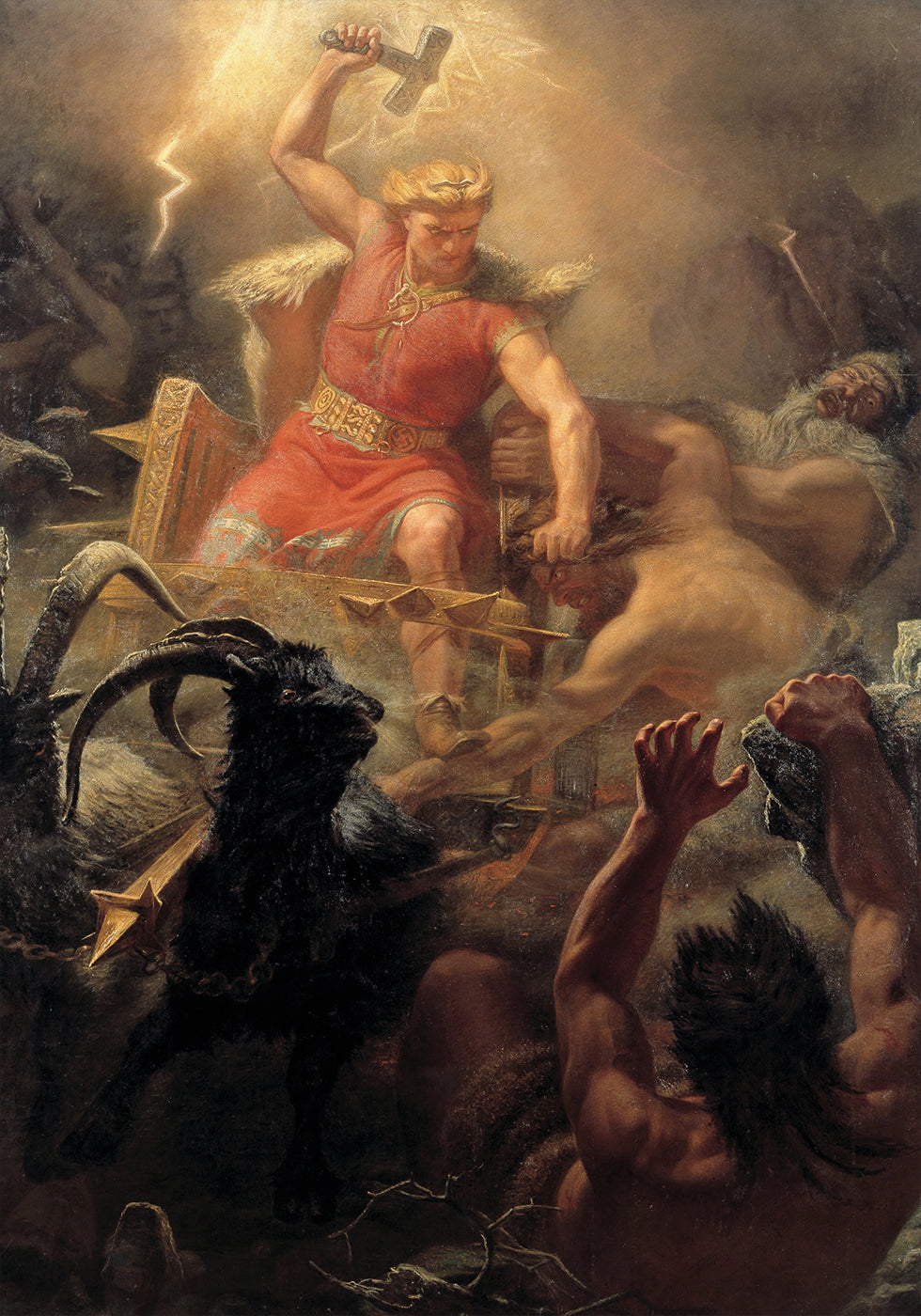 Thor's Fight with the Giants by Mårten Eskil Winge Poster