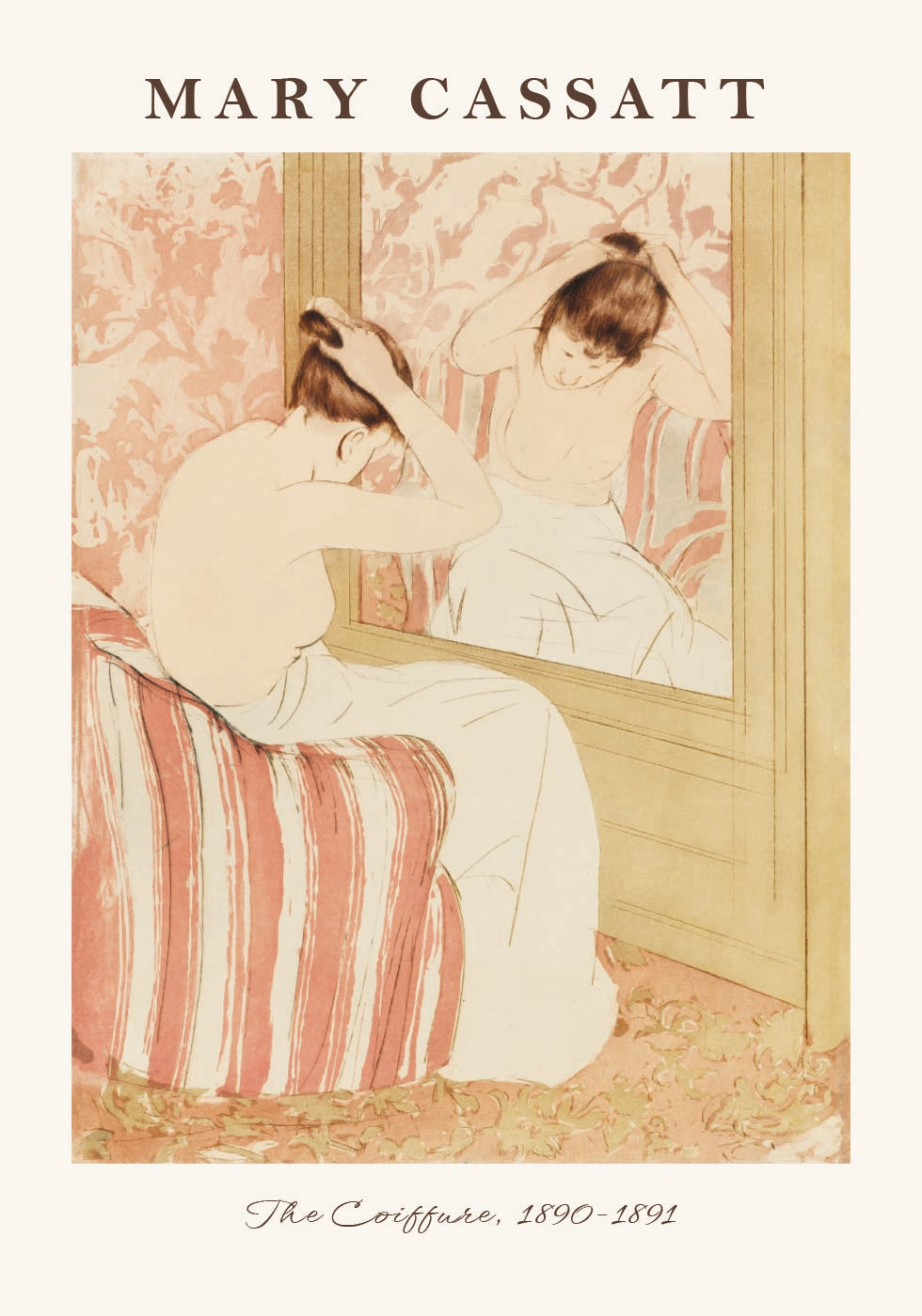 The Coiffure, Intimate Mary Cassatt portrait Poster