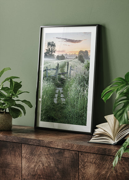 Misty Summer Dawn Poster