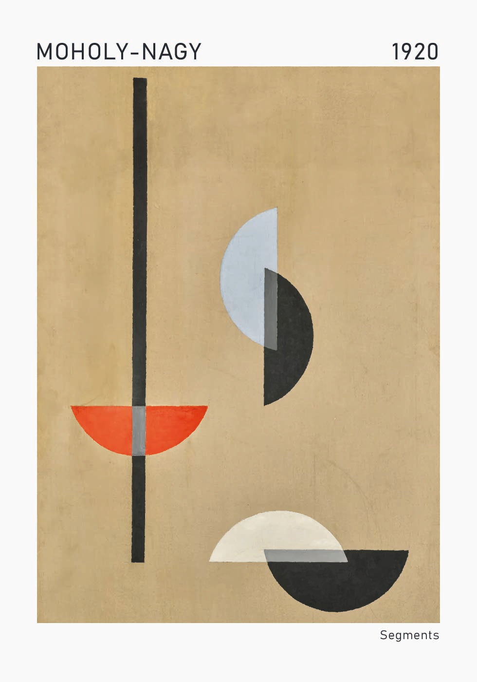 Segments Bauhaus abstract, Moholy-Nagy, 1920 Poster