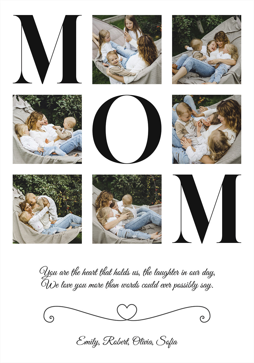 Mom Photo Collage Personalized Poster