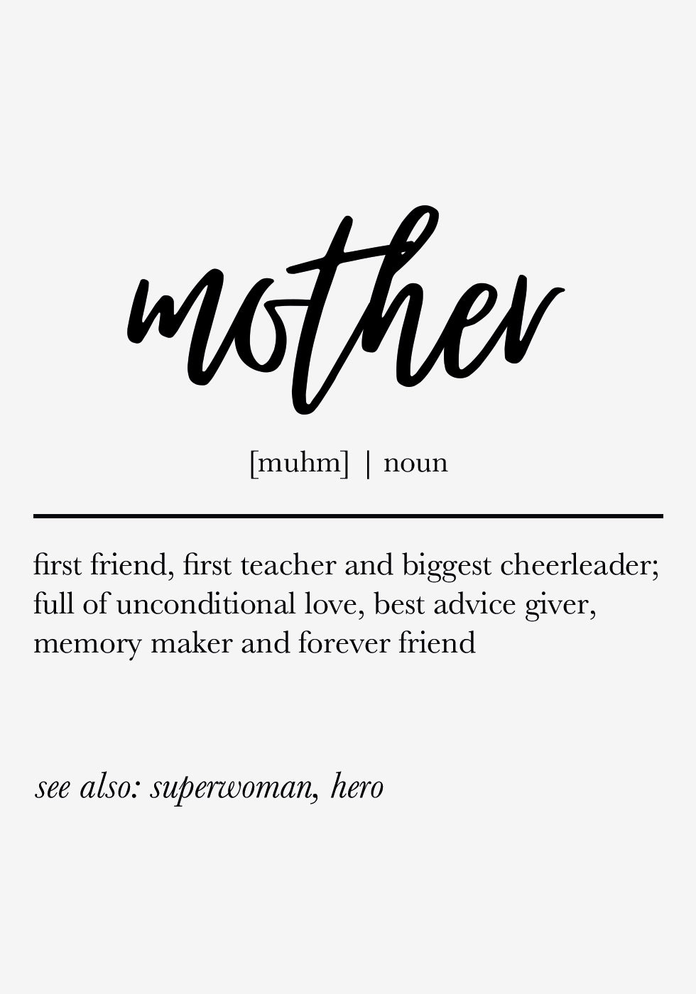 Mother Definition Poster