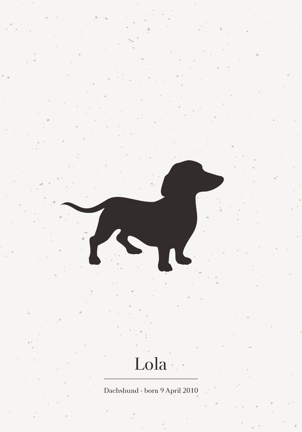 Custom Dog Silhouette Poster