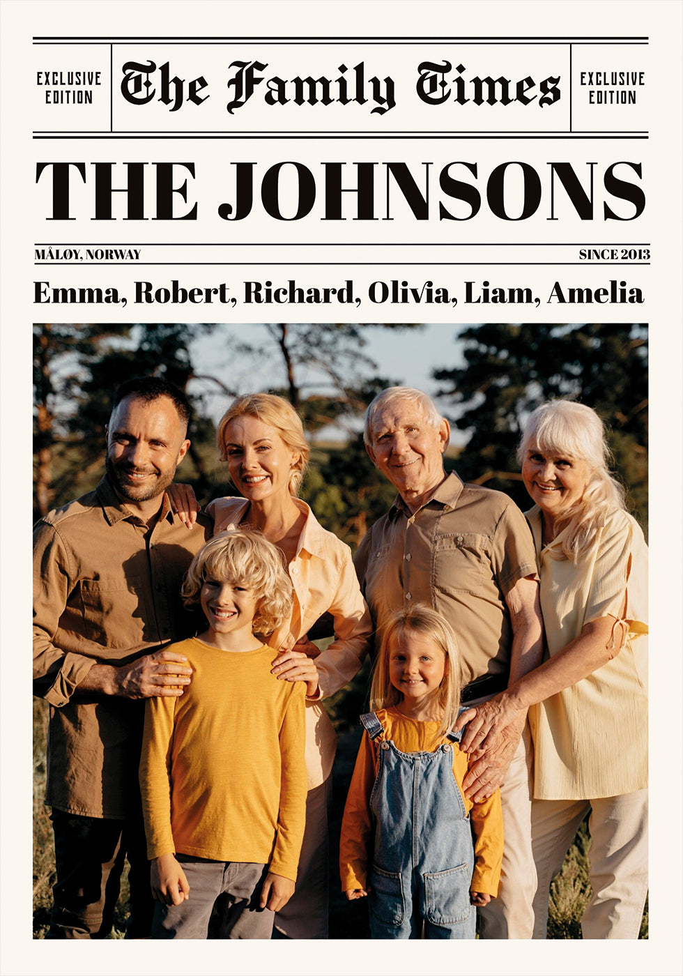 Newspaper Photo Personal Poster