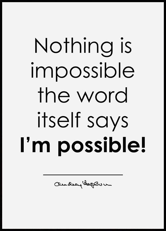 Nothing Is Impossible Poster