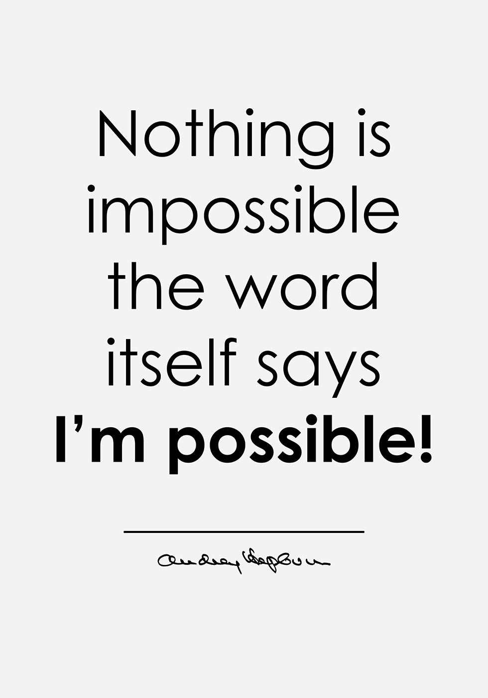 Nothing Is Impossible Poster
