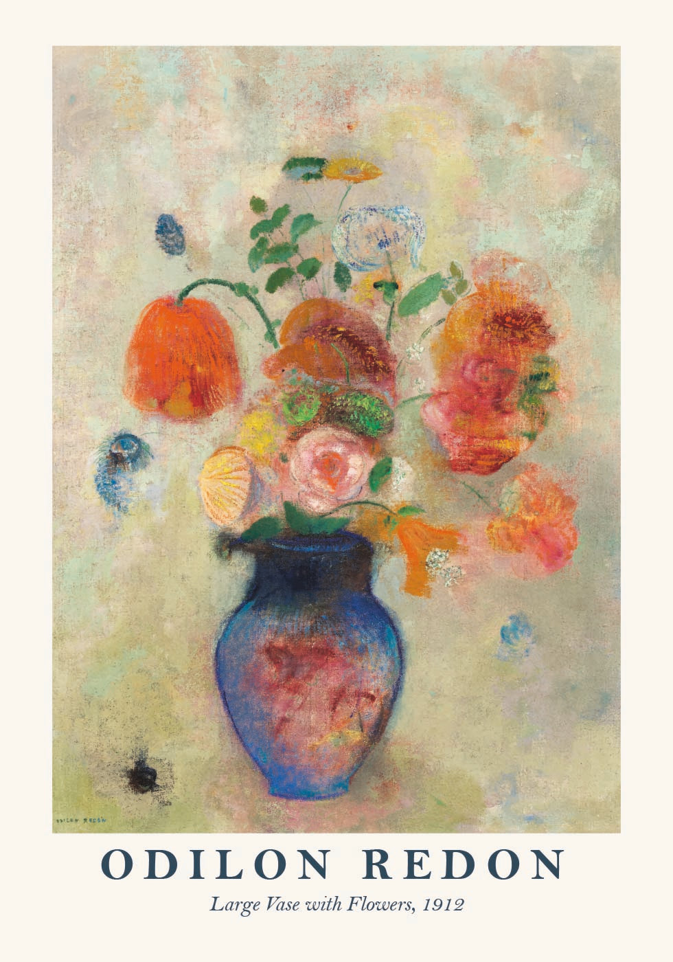 Large Vase With Flowers, Odilon Redon 1912 Poster